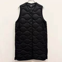 ユニクロ ウルトラライトダウンロングベスト ブラック サイズM【送料込み】