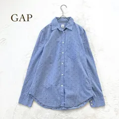 ギャップ 長袖シャツ ドット柄　コットン　ボーイフレンドフィット（XS）