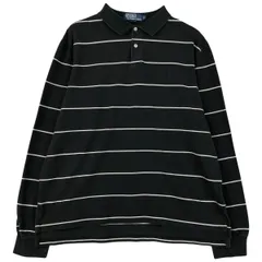 古着 ラルフローレン Ralph Lauren POLO by Ralph Lauren 長袖 ボーダー ポロシャツ メンズXL相当/eaa607813