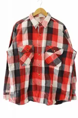 ファイブブラザー FIVE BROTHER 90s ヘビー ネル チェック 長袖 シャツ XL 赤 レッド ブランド古着ベクトル 中古●260117