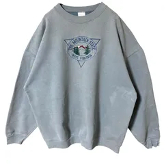 USA製 2XL オーバーサイズ 刺繍 極太アーム ヴィンテージ スウェット レディース ユニセックス メンズ 古着 長袖