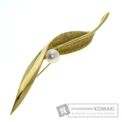 MIKIMOTO ミキモト アコヤ パール 真珠 ブローチ K18YG レディース [中古]