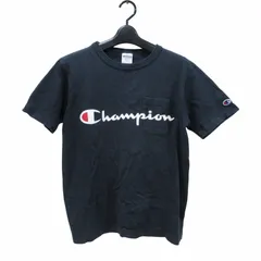 チャンピオン CHAMPION Tシャツ カットソー ロゴプリント USA製 半袖 T1011 紺 ネイビー S