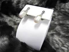 真珠 パール バロックパール サークル イヤリング シルバー色金具 アクセサリー 服飾小物