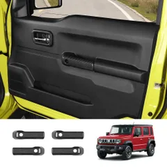【送料無料】スズキ ジムニー Jimny Nomade 5ドア / ジムニーシエラ Jimny SIERRA 3ドア 対応 ドア内側 インナーハンドル枠 ガーニッシュ ABS製 取付簡単 3M貼付 防キズ 耐摩耗 内装アクセント 専用設計