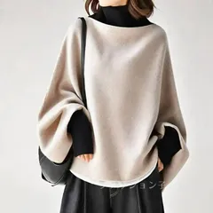 トップスレディース秋冬 未使用 プルオーバー ドルマンスリーブ Tシャツ カットソー バイカラー ハイネック フランネル 冬インナー 暖かい 大人 無地 カジュアル