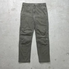 Carhartt カーハート ダブルニー ダック ワークパンツ ペンキ飛び メンズW33 古着 アメカジ RELAXED FIT モスグリーン