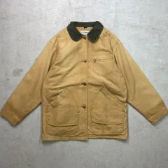 80年代 USA製 L.L.Bean エルエルビーン ダック地 コーデュロイ襟 ハンティングジャケット メンズL相当 古着 80s VINTAGE ヴィンテージ チェックライナー付き キャメルブラウン