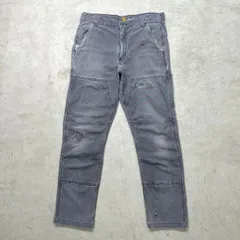 Carhartt カーハート ダブルニー ダック ペインターパンツ メンズW32 古着 アメカジ フェードグレー 墨黒
