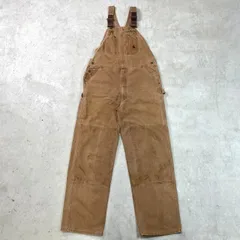 00年代 Carhartt カーハート ダック地 ダブルニー オーバーオール メンズW39相当 古着 00s VINTAGE ヴィンテージ ビッグサイズ 大きいサイズ キャメルブラウン