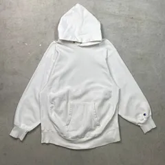 80年代 USA製 Champion チャンピオン REVERSE WEAVE リバースウィーブ 目無し 雰囲気系 スウェットパーカー メンズL相当 古着 80s VINTAGE ヴィンテージ アメカジ トリコタグ トレーナー 白色