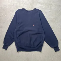 90年代 USA製 Champion チャンピオン REVERSE WEAVE リバースウィーブ ワンポイントロゴ刺繍 スウェットシャツ メンズXL 古着 90s VINTAGE ヴィンテージ アメカジ スウェット トレーナー 刺繍タグ 紺色