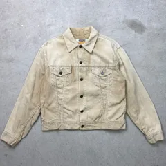 60年代~ Levi's リーバイス SLIM FIT JACKETS BIGE ビッグE コーデュロイ トラッカージャケット メンズM相当 古着 60s VINTAGE ヴィンテージ アメカジ 細畝 ライトベージュ
