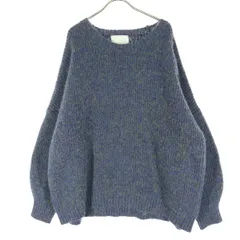 美品 n'Or ノアール 長袖 セーター Free ブルー系 レディース 古着