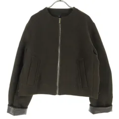 ZARA ザラ ノーカラージャケット S ダークブラウン レディース 古着