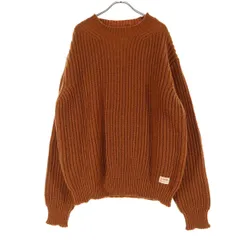 美品 JaVa ジャバ 長袖 丸襟 セーター L ブラウン メンズ 古着