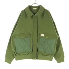 美品 JaVa ジャバ 裏起毛 長袖 ブルゾン L カーキ レディース 古着