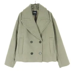 ZARA ザラ 長袖 ショート丈 ピーコート M グレー レディース 古着