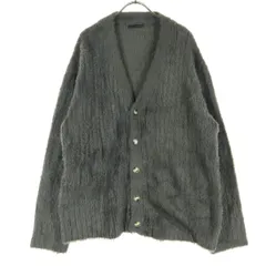 美品 ZARA ザラ 長袖 シャギー ニットカーディガン S-M グレー メンズ 古着