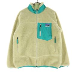 patagonia パタゴニア 2011年製 白タグ復刻 ワンポイントロゴ 長袖 フリース ボアジャケット 12 ホワイト系 65643FA11 キッズ 古着