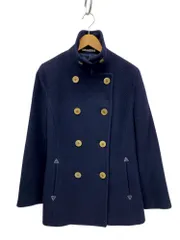 Aquascutum (アクアスキュータム) 日本製 ダブルブレスト Pコート ピーコート 11 ネイビー レディース/028