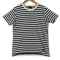 美品 agnes b. アニエスベー ボーダー 春夏 SS 半袖Tシャツ コットン ネイビー レディース【古着】【中古】【送料無料】