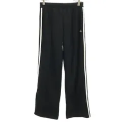 adidas アディダス トラックパンツ M ブラック トレーニング ジャージ レディース 古着