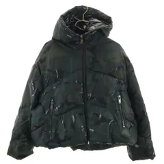 ZARA ザラ 迷彩 中綿ジャケット M グリーン系 レディース 古着
