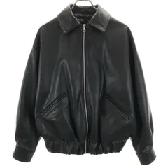 ZARA ザラ フェイクレザー ジャケット M ブラック系 レディース 古着