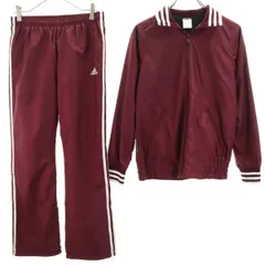 adidas アディダス トレーニングウェア 上下 セットアップ L ワインレッド レディース 古着