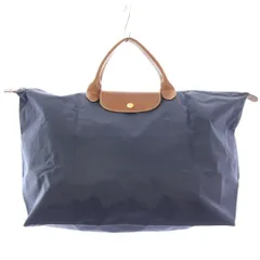 ロンシャン LONGCHAMP LE PLIAGE ルプリアージュ トートバッグ ハンドバッグ ナイロン レザー バイカラー 紺 ネイビー 茶 ブラウン /BB