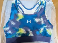 在庫限り/新品未使用品】アンダーアーマー（UNDER ARMOUR）ミッドプリント（ランダム模様）　柄が1点もの❢  サイズ：M トップ：79-85cm  アンダー：67-73㎝  トレーニングブラ　タンクトップ付　No.3
