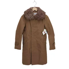 バーニーズニューヨーク BARNEYS NEWYORK ラムファー ロングコート レディース  36