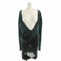 ディーゼル DIESEL Tシャツ チュニック 長袖 Vネック XS 緑 グリーン 93243 /EE