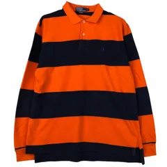 古着 ラルフローレン Ralph Lauren POLO by Ralph Lauren 長袖 ボーダー ポロシャツ メンズXL相当/eaa607835