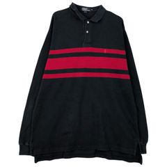 美品□TENDERLOIN 【XL】コットン ニット 長袖 ポロシャツ ブラック