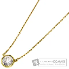 TIFFANY&Co. ティファニー バイザヤード 1P ダイヤモンド ネックレス K18YG レディース [中古]