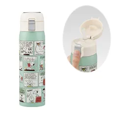 スケーター(Skater) ストロー マグボトル 480ml 保冷専用 ステンレス 水筒 スヌーピー ワンタッチオープン STOT5ST-A [480mlストロー]