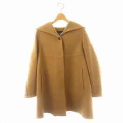 トゥモローランドコレクション TOMORROWLAND collection ウールメルトンフーデッドコート アウター フード付き 34 XS キャメル 14-08-65-08304 /KO ■OS 