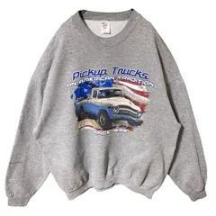 2XL グレー ジャージーズ プリント クラシックカー 車 トレーナー オーバーサイズ スウェット レディース ユニセックス メンズ 古着 長袖