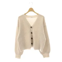 ドゥーズィエムクラス DEUXIEME CLASSE エブリデイアイライク EVERYDAY I LIKE Cropped Vネック カーディガン ニット 長袖 ウール カシミヤ混 ライトベージュ /NR ■OS