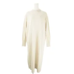 23区 オンワード樫山 ニットワンピース ウール 38 ライトベージュ 長袖 ラウンドネック 無地 /AO22 ■GY61