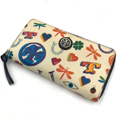 【希少】　TORY BURCH トリーバーチ ケリントン  長財布 ラウンドファスナー 総柄 マルチカラー