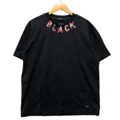BLACK LABELCRESTBRIDGE ブラックレーベル・クレストブリッジ BLACK プリント ナイロン レーヨン混 半袖Ｔシャツ サイズL 正規品 / 40825