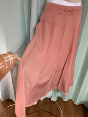 1627.INGNIビット付フレアスカートピンク F サイズ☆