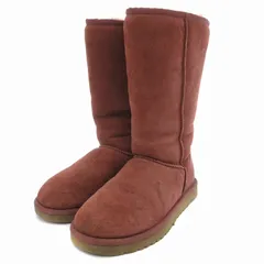 アグ UGG ムートンブーツ ショート ボア スエード 23cm 赤 レッド /JS