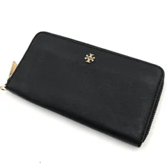 TORY BURCH トリーバーチ 長財布 ラウンドファスナー レザー ブラック 黒