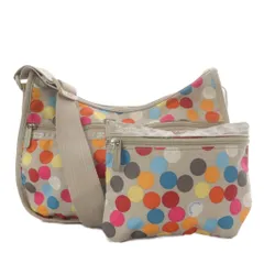 レスポートサック LesportSAC ショルダーバッグ ワンショルダー 斜め掛け ドット柄 ナイロン ポーチ付き ベージュ /YO5