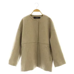 ジャーナルスタンダード JOURNAL STANDARD スーパー140ビーバーノーカラーショートコート アウター 36 グレージュ /DF ■OS