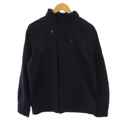 ポロ ラルフローレン POLO RALPH LAUREN パーカー ジャケット ジップアップ ロゴ刺繍 ナイロン XL(18-20) 黒 /BM